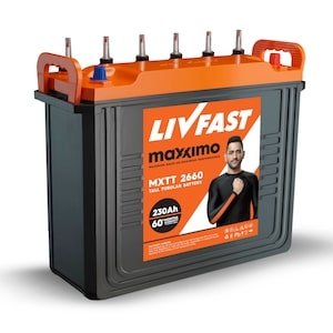 Livfast Maxximo MXTT 2660 230Ah Tall Tubular Inverter Battery