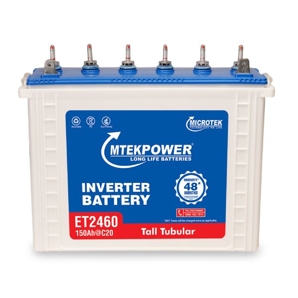 MTEK TALL Tubular ET2460+ 150AH Inverter Battery